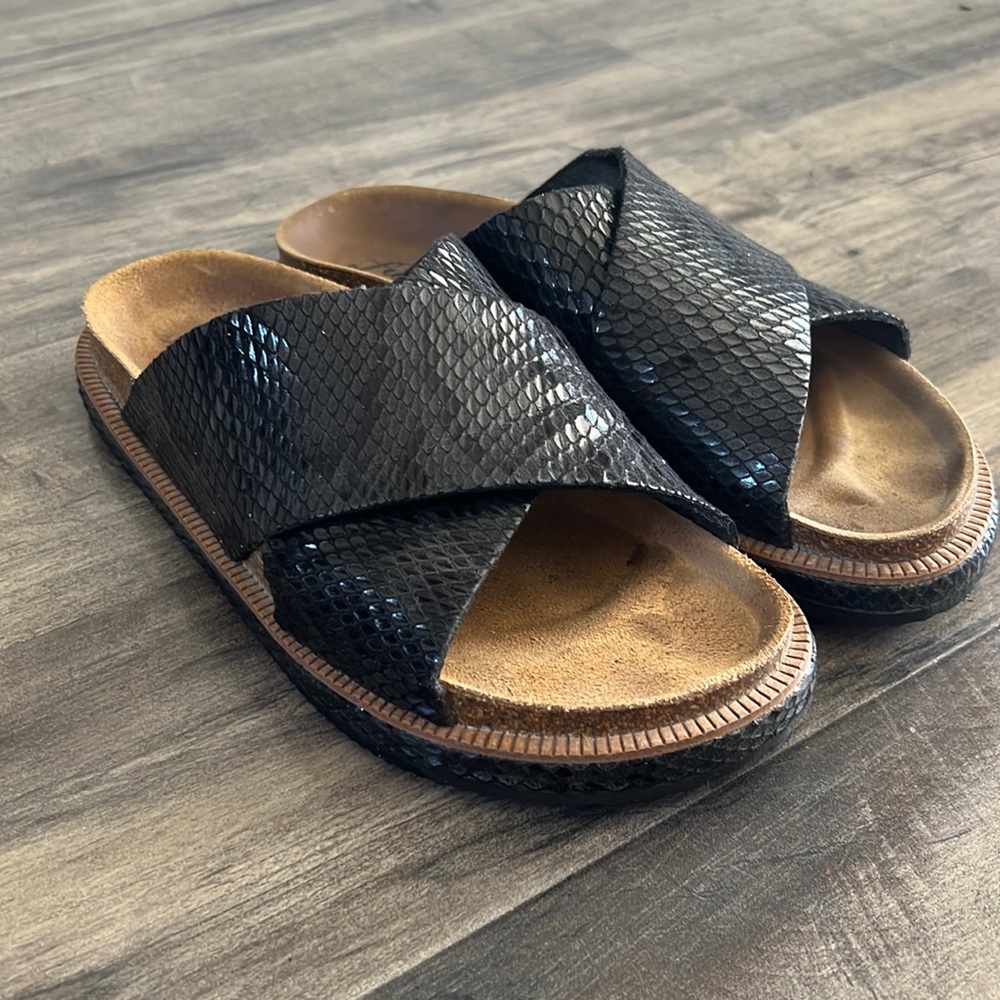 Free People Sidelines Snake print Sandals